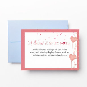 Minimalist Valentine Bridal Shower Display card
