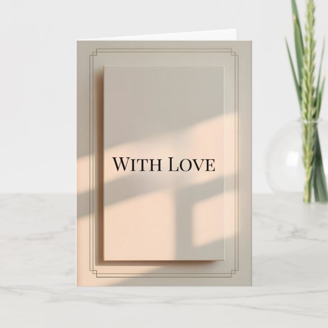 Minimalist Valentine Greeting Card (Front)