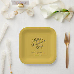 Minimalist Valentine’s Day Love Themed Paper Plates