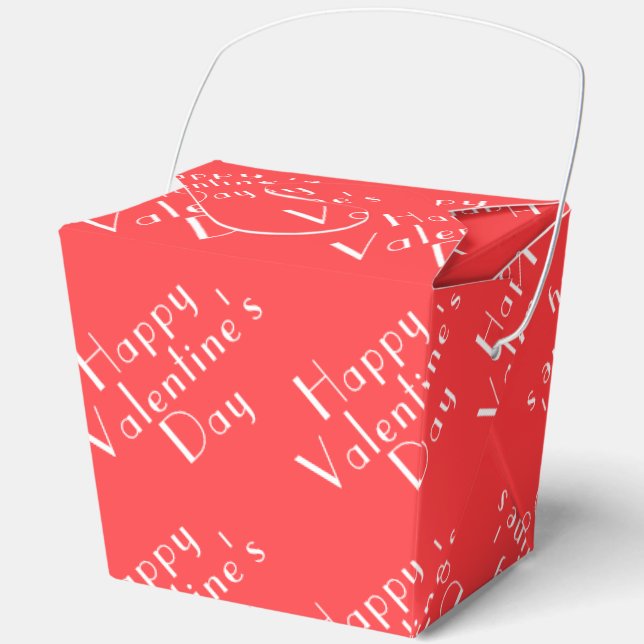 Minimalist Valentine’s Day Love Themed Take Out Favor Boxes (Front)