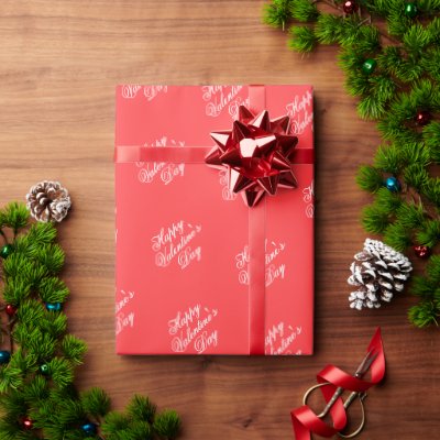 Minimalist Valentine’s Day Love Themed Wrapping Paper