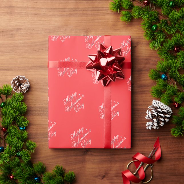 Minimalist Valentine’s Day Love Themed Wrapping Paper (Holiday Gift)
