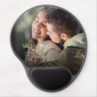 Minimalist Valentine’s Modern Photo Calligraphy Gel Mouse Pad