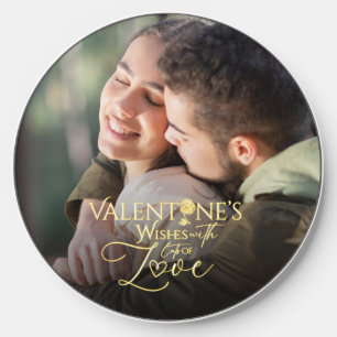 Minimalist Valentine’s Modern Photo Calligraphy Wireless Charger