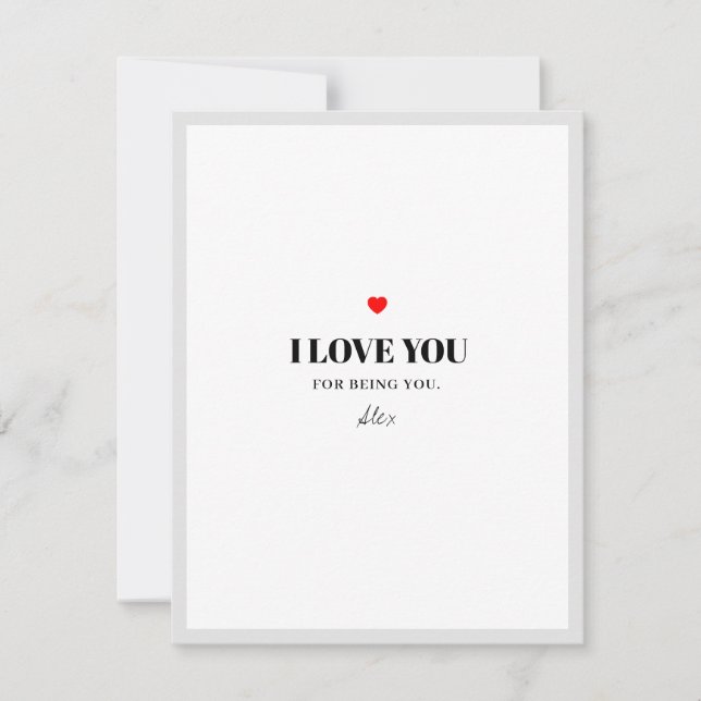 Minimalist Valentine's Card (Front)