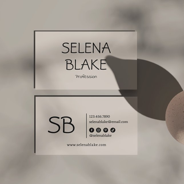 Minimalist Vanilla Boho | Trendy Retro Chic  Business Card (Creator Uploaded)