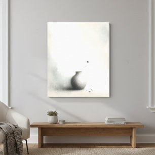 Minimalist Vase & Dandelion Canvas Print
