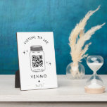 Minimalist Venmo Small Business Virtual Tip Jar Plaque<br><div class="desc">Let your customers express gratitude with this cute virtual tip jar,  featuring elegant text,  cute jar and your custom QR Code. Easily add your own QR Code by clicking on the "personalize" option.</div>