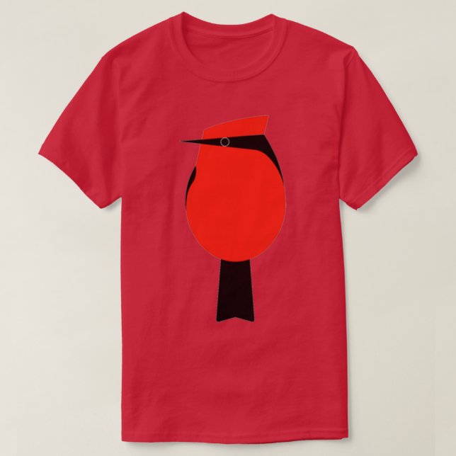 Minimalist Vermilion Flycatcher T-Shirt (Design Front)