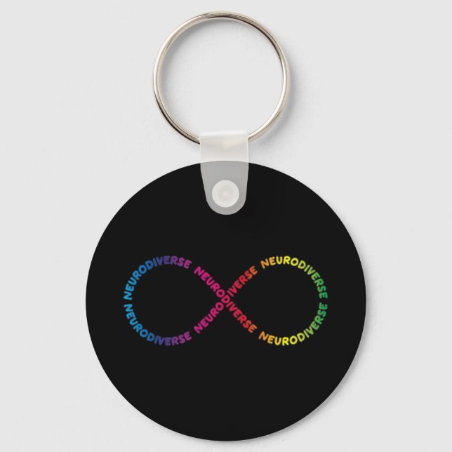 Minimalist version, a stylish atypical neurodivers keychain (Front)