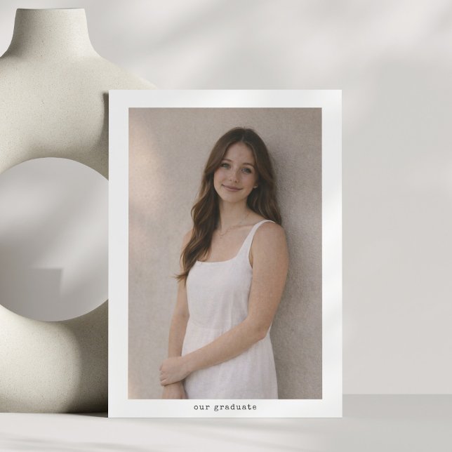 Minimalist Vertical Photo Class of 2026 Graduation Announcement (Creator Uploaded)