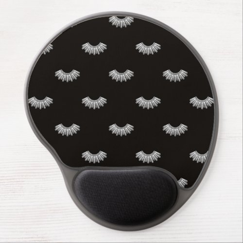 Minimalist vintage black and white dissent collar gel mouse pad