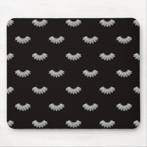 Minimalist vintage black and white dissent collar mouse pad
