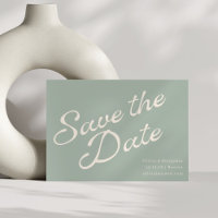 Minimalist Vintage Elegant Script Muted Sage Green
