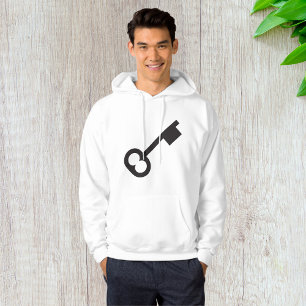 Minimalist Vintage Key Silhouette Hoodie