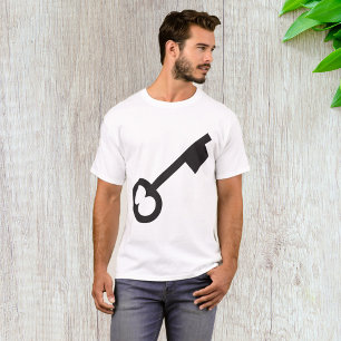 Minimalist Vintage Key Silhouette T-Shirt