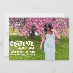 Minimalist Vintage Picture Collage Graduation Announcement