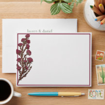 Minimalist Vintage Pink Floral Wedding