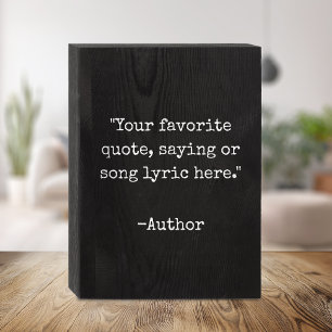 Minimalist Vintage Typewriter Custom Quote Wooden Box Sign