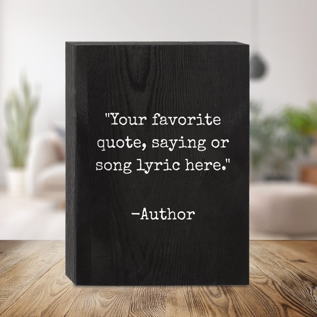 Minimalist Vintage Typewriter Custom Quote Wooden Box Sign (Creator Uploaded)