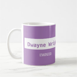 Minimalist violet purple and white coffee mug