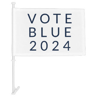 Minimalist Vote Blue Kamala Harris 2024 Car Flag