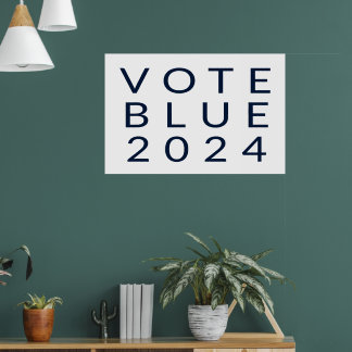 Minimalist Vote Blue Kamala Harris 2024 Poster