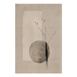 Minimalist Wabi Sabi Poster – Neutral Zen Wall Art