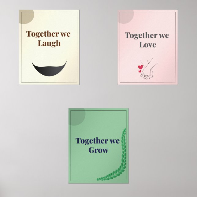 Minimalist Wall Art set of 3 (Front)