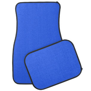 Minimalist Warm Ultramarine Royal Blue Solid Color Car Floor Mat