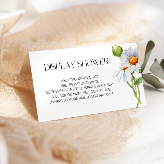 Minimalist Watercolol Daisy Display shower Enclosure Card (Creator Uploaded)