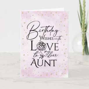 Minimalist Watercolor Birthday Card For Aunt
