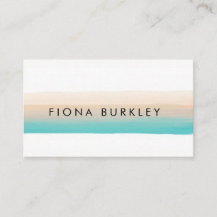 Minimalist Watercolor Brush Stroke Business Card