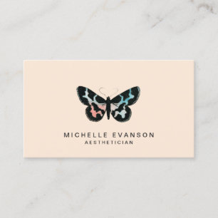 Minimalist Watercolor Butterfly Elegant Business Card