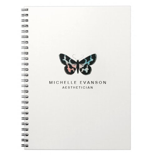 Minimalist Watercolor Butterfly Logo Notebook