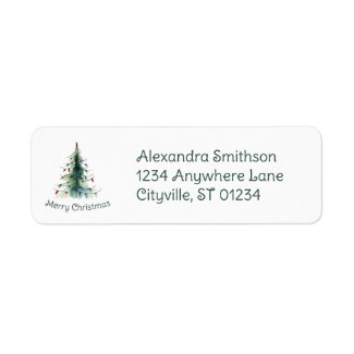 Minimalist Watercolor Christmas Tree