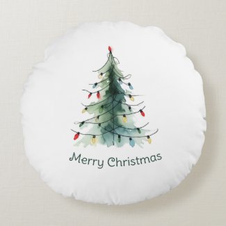 Minimalist Watercolor Christmas Tree
