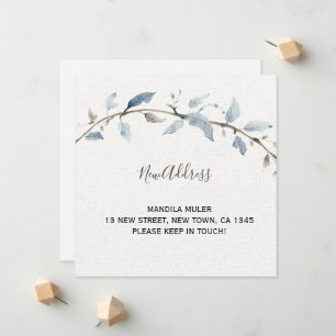 ​Minimalist Watercolor Floral Moving Announcement 