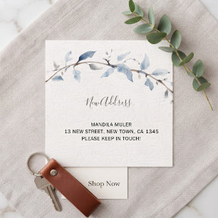 ​Minimalist Watercolor Floral Moving Announcement 
