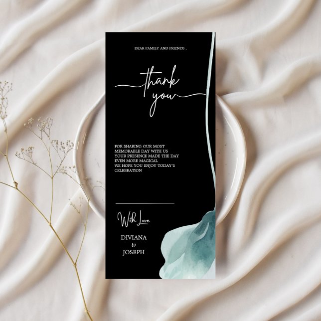 minimalist watercolor flower thank you card (Creator Uploaded)