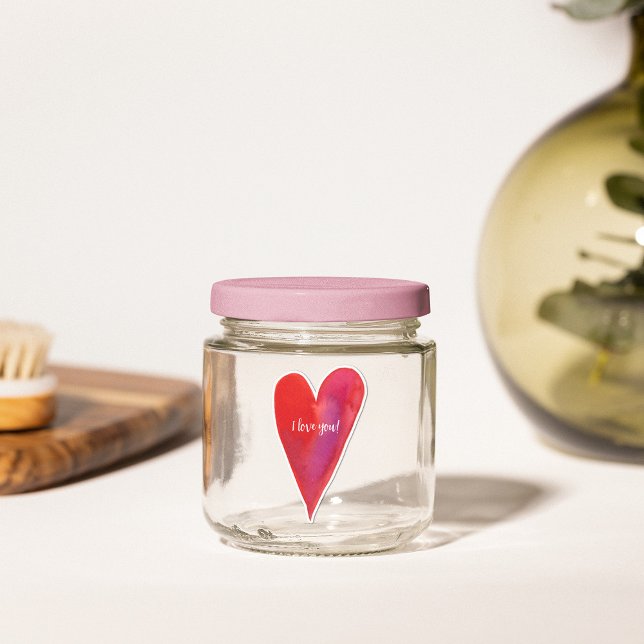 Minimalist watercolor heart valentine sticker (Creator Uploaded)