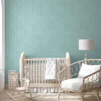 Minimalist Watercolor Mint Green Striped Nursery