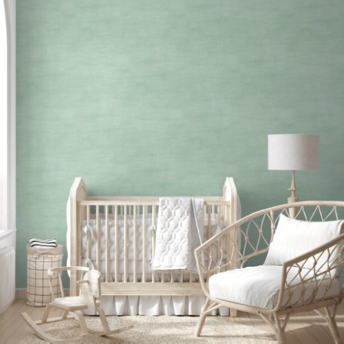 Minimalist Watercolor Mint Green textured Nursery Wallpaper