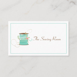 Minimalist Watercolor Spool of Ribbon Sewing Business Card