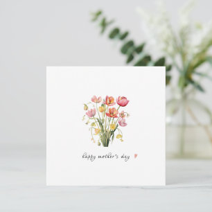 MINIMALIST Watercolour Tulips Mother’s Day Card
