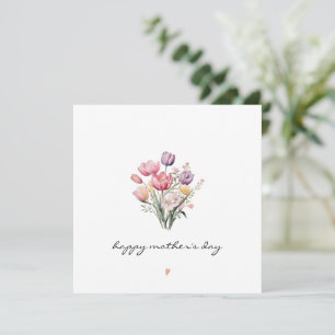 MINIMALIST Watercolour Tulips Mother’s Day Card