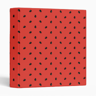 Minimalist Watermelon Seed Pattern 3 Ring Binder