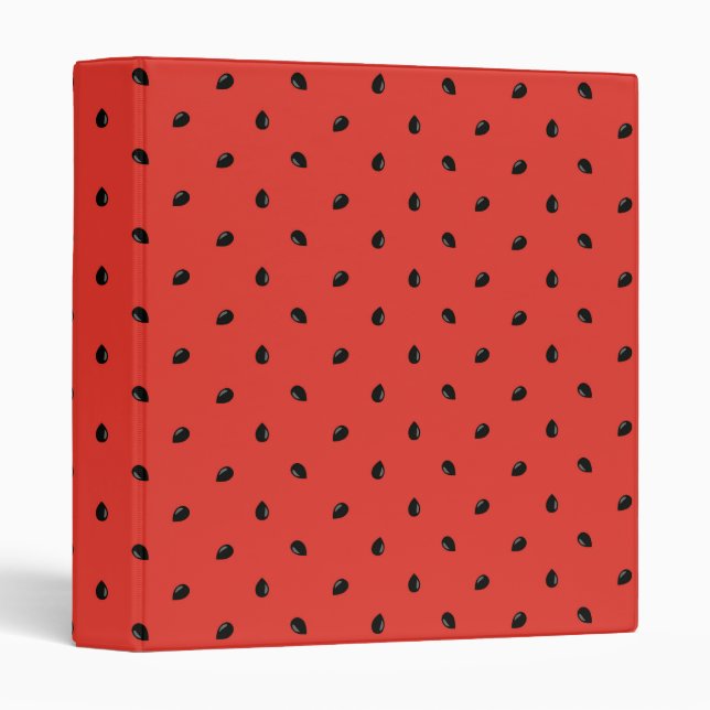 Minimalist Watermelon Seed Pattern 3 Ring Binder (Front/Spine)