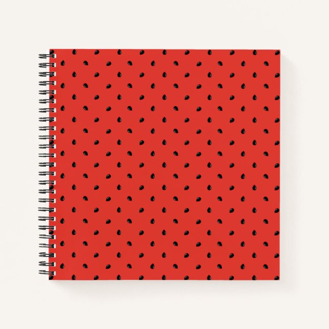Minimalist Watermelon Seed Pattern Notebook (Front)