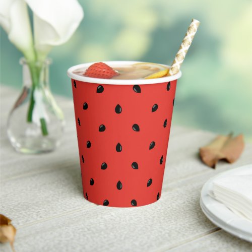 Minimalist Watermelon Seed Pattern Paper Cups